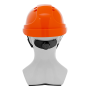 Каска защитная ударопрочная DENZEL ABS/PC, плавная регулировка, модель «Форвард» (К-05), оранж.