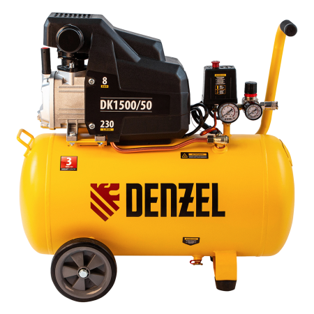 Компрессор воздушный DENZEL X-PRO DK1500/50, 1.5 кВт, 230 л/мин, 50 л