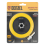 Тарелка опорная для дрели и УШМ DENZEL с липучкой, 115 мм, мягкая, с адаптером c М14 на d8