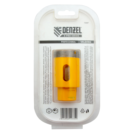 Сверло алмазное по керамограниту DENZEL 72687, 40 мм, М14, мокрая резка