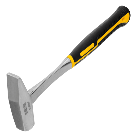 Молоток слесарный DENZEL 600 г, цельнометаллический, двухкомпонентная рукоятка