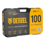 Набор инструментов DENZEL 1/2", 1/4", CrV, S2, пластиковый кейс, 100 предметов