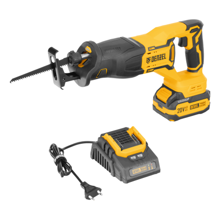 Пила сабельная аккумуляторная бесщет. DENZEL  RS-250, Li-Ion, 20 В