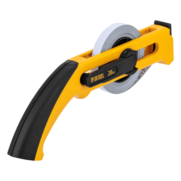 Рулетка геодезическая DENZEL 20 м х 13 мм, открытый корпус, металлическая лента