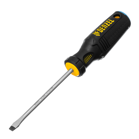 Отвертка DENZEL SL5x100 мм, S2, 3к рукоятка