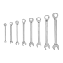 Набор ключей комбинированных трещоточных DENZEL 6-19 мм, 8 шт., CrV, матовый хром
