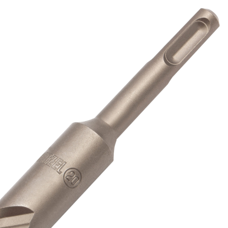 Бур по бетону DENZEL 705050, 20 x 600 мм, двойная спираль, три пылеотводящие кромки