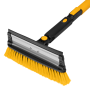 Щетка-сметка для снега со скребком DENZEL, телескоп, поворотная голова, водосгон, 900-1200 мм