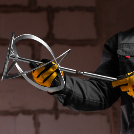 Миксер строительный DENZEL EM-1-1600, 1600 Вт, 180-460/300-750 об/мин