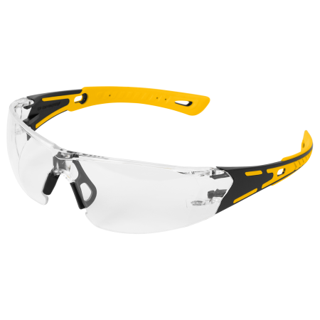 Очки защитные DENZEL открытые, поликарбонатные, прозрачная линза, 2х комп.дужки
