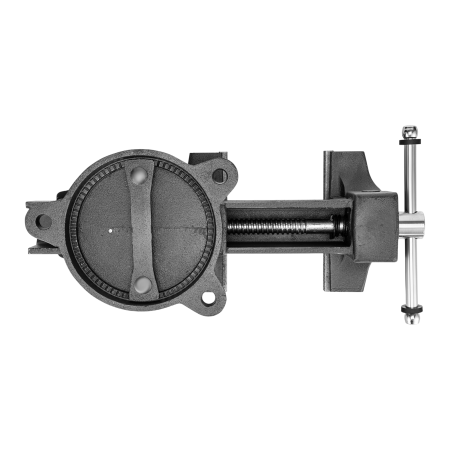 Тиски слесарные DENZEL BVH-200, 200 мм, поворотные, стальная направляющая, с наковальней