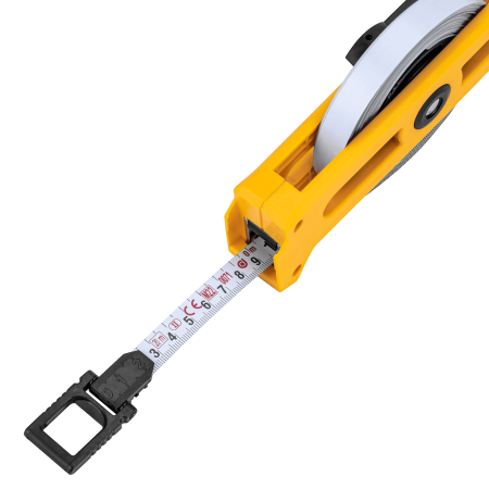 Рулетка геодезическая DENZEL 20 м х 13 мм, открытый корпус, металлическая лента