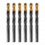Сверло по металлу DENZEL 11 мм, HSS-Tin, Golden Tip, 6 шт.