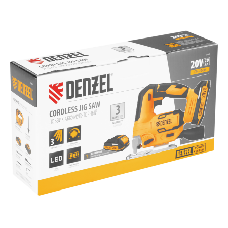 Лобзик аккумуляторный DENZEL CJH-20-80, Li-Ion, 20 В