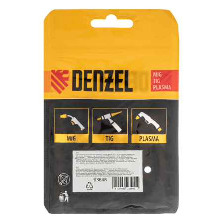 Токосъемный наконечник под проволоку DENZEL 1,2 мм, М6х28, E-CU, 20 шт для MIG горелки тип 24