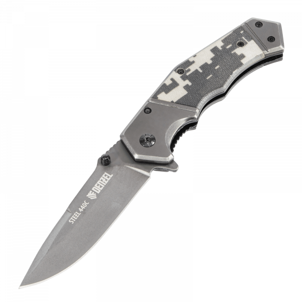 Нож складной DENZEL многоцелевой, системы Liner-Lock, с накладкой G10 на эргономичной рукоятке