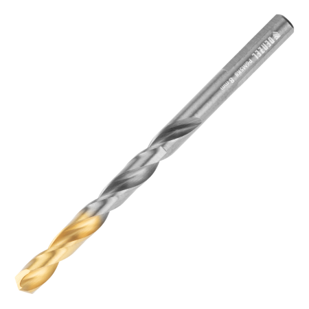 Набор сверл по металлу DENZEL, 2-8мм, Р6М5К8-TiN, Golden Tip, 6 шт