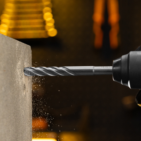 Бур по бетону DENZEL, цельная крестовая пластина, 12x165 мм, SDS PLUS