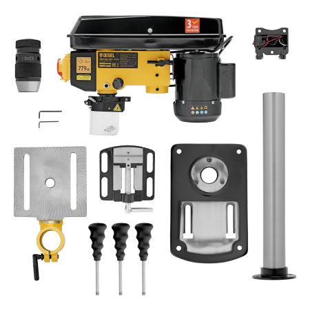 Станок сверлильный DENZEL DDM-350L, 350 Вт, 13 мм, 5 ск., лазер, настольный