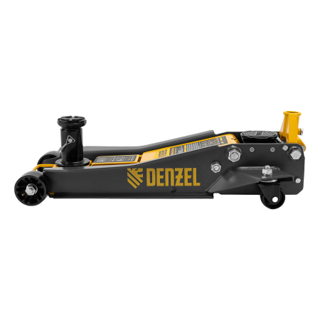 Домкрат гидравлический подкатной DENZEL 2/3 т, 98-770 мм, быстрый подъем, низ. подхват, проф, SUV