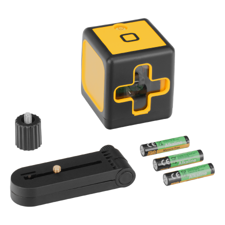 Лазерный уровень  DENZEL DQB, 30 м, зеленый луч, батарейки, сумка