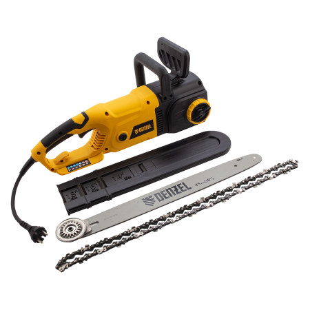 Пила цепная электрическая DENZEL EDS-2200, 2.2 кВт, шина 45 см, шаг 3/8, 62 звена