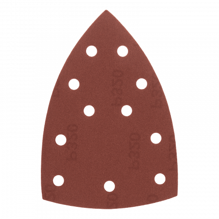 Треугольник абразивный на ворc. подложке под "липучку", перф., P 320, 150х150х100 мм, 5 шт. Denzel