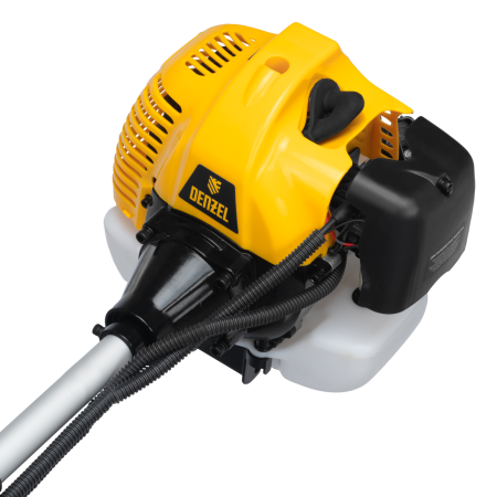 Триммер бензиновый DENZEL DT-43E, 43 см3, неразъемная штанга, электростартер, состоит из 2 частей