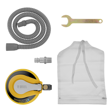 Эксцентриковая шлифовальная машина DENZEL EPG125, 125 мм, 9000 об/мин, 5 мм, 113 л/мин