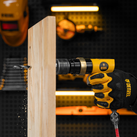 Дрель пневматическая DENZEL PD500, 500 об/мин, 114 л/мин, 13 мм