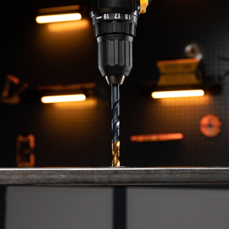 Набор сверл по металлу DENZEL 1-13 мм, HSS-Tin, Golden Tip, 25 шт