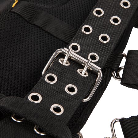 Пояс монтажника усиленный DENZEL с лямками, сумки поясные, держатель для молотка