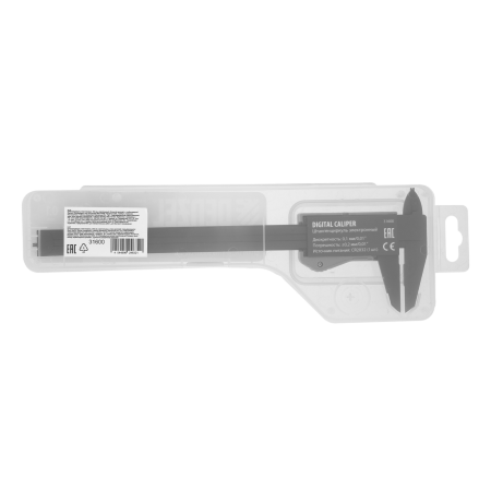 Штангенциркуль DENZEL пластиковый, 150 мм, электронный, большой дисплей, с глубиномером