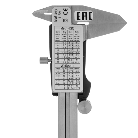 Штангенциркуль DENZEL 150 мм, электронный, с глубиномером