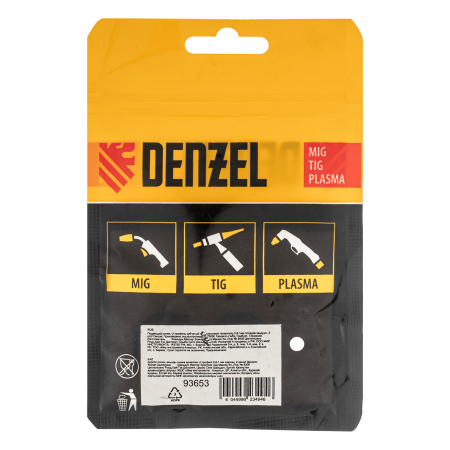 Подающий ролик DENZEL U профиль зубчатый под флюсовую проволоку 0,8-1мм посадка квадрат, 2 шт