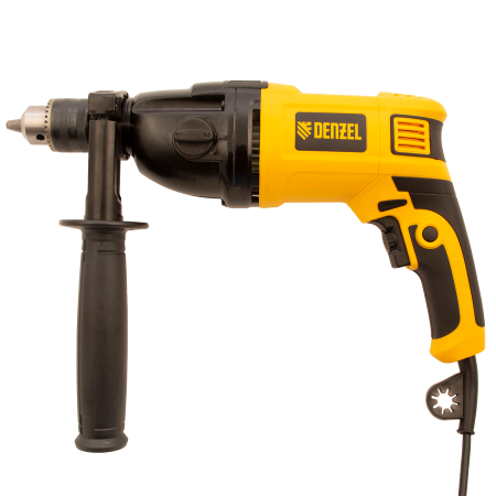 Ударная дрель DENZEL ID-1050-2, 1050 Вт, 0-3000/0-1100 об/мин, 0-48000/0-17600 уд/мин