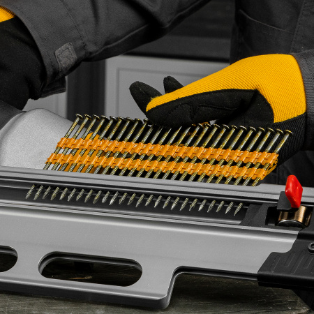 Гвозди DENZEL для пнев. нейлера (крашен.), длина - 75 мм, диам. - 3,05 мм, 2000 шт.