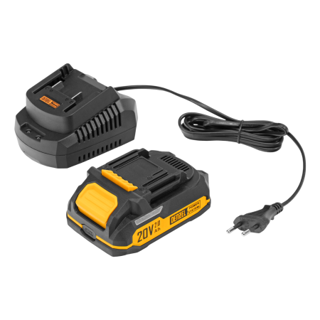 Портативная аккумуляторная газонокосилка DENZEL CLM-22, Li-ion, 20В, 220 мм