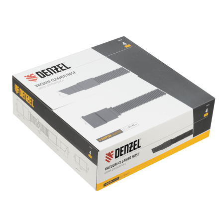 Шланг для пылесоса 4 м с адаптерами для DENZEL RVC20, RVC30, LVC20, LVC30