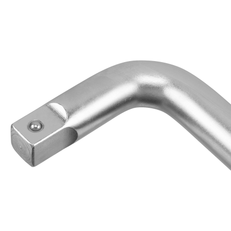 Вороток Г-образный DENZEL 300*100 мм, квадрат 3/4", CrV, матовый хром