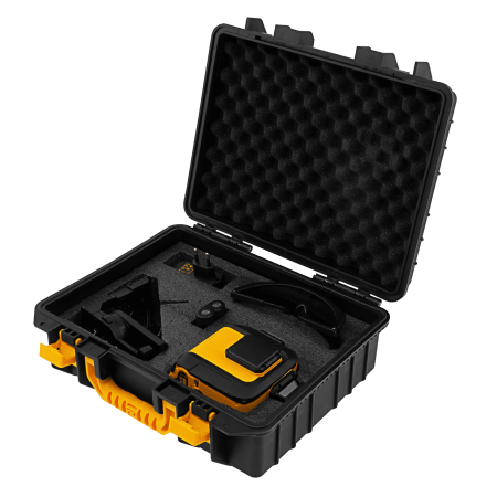 Лазерный уровень мультипризм. DENZEL LXI 360-2 Green, 30 м, 520 нм, акк. Li 2800 mAh, резьба 1/4"