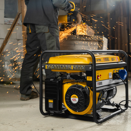 Генератор бензиновый DENZEL GE 7900, 6.5 кВт, 220 В/50 Гц, 25 л, ручной старт