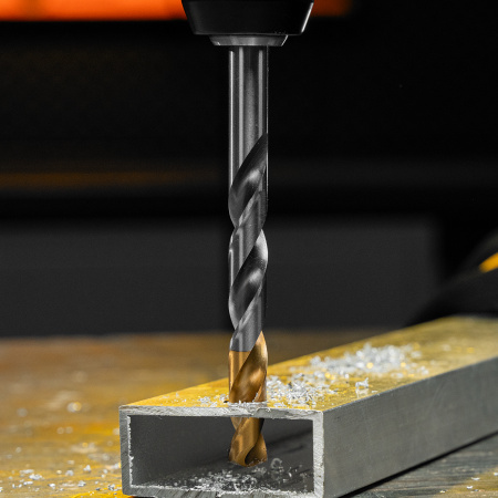 Сверло спиральное по металлу DENZEL 12 x 151 мм, Р6М5, Golden Tip 