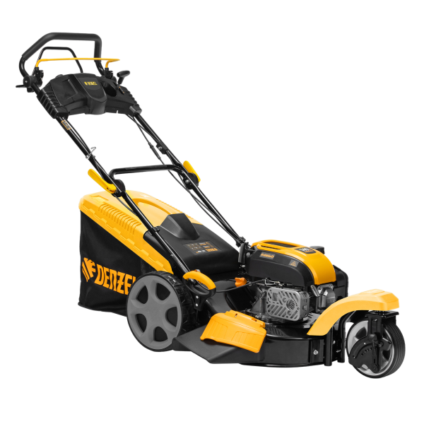 Газонокосилка бензиновая DENZEL GLT-460SP-T, Trike 150 см3, 46 см, привод, панель, 60л Газонокосилка бензиновая DENZEL GLT-460SP-T, Trike 150 см3, 46 см, привод, панель, 60л