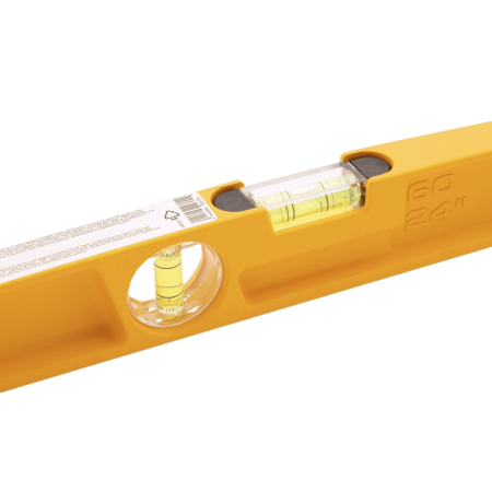 Литой уровень DENZEL 34935, 600 мм, 2 глазка, ударные площадки