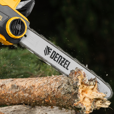 Пила цепная электрическая DENZEL EDS-2000P, 2 кВт, шина 40 см, шаг 3/8, 57 звеньев