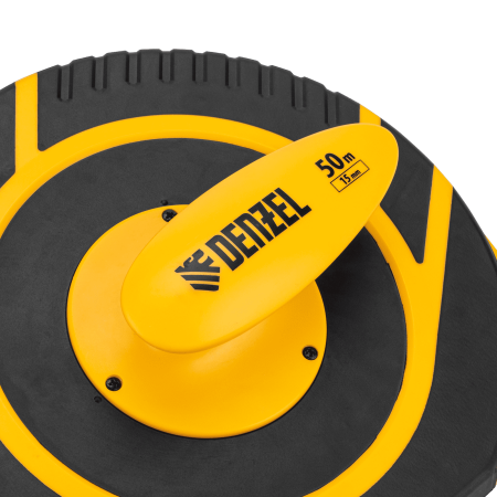 Рулетка геодезическая DENZEL 50 м х 15 мм, закрытый корпус, фиберглассовая лента