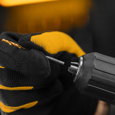 Сверло спиральное по металлу DENZEL 3 x 60 мм, Р6М5, Golden Tip, 2шт.