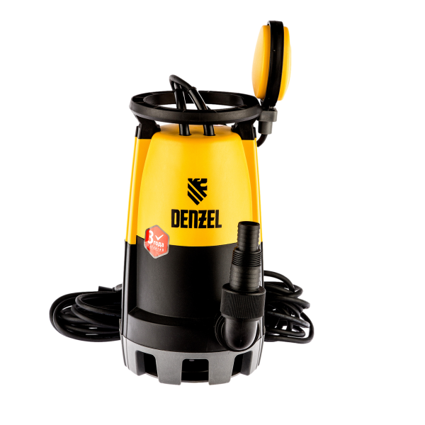 Дренажный насос DENZEL DP900S для чистой и грязной воды, 900 Вт, напор 9 м, 18000 л/ч