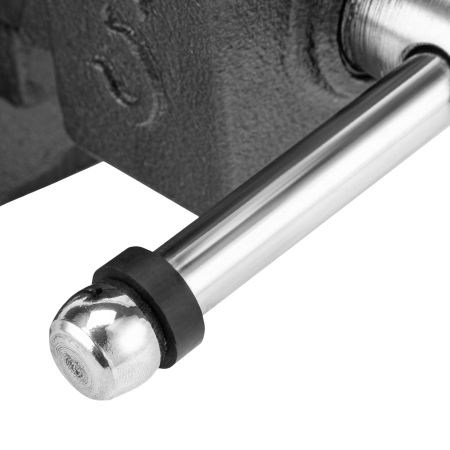 Тиски слесарные DENZEL BVH-125, 125 мм, поворотные, стальная направляющая, с наковальней